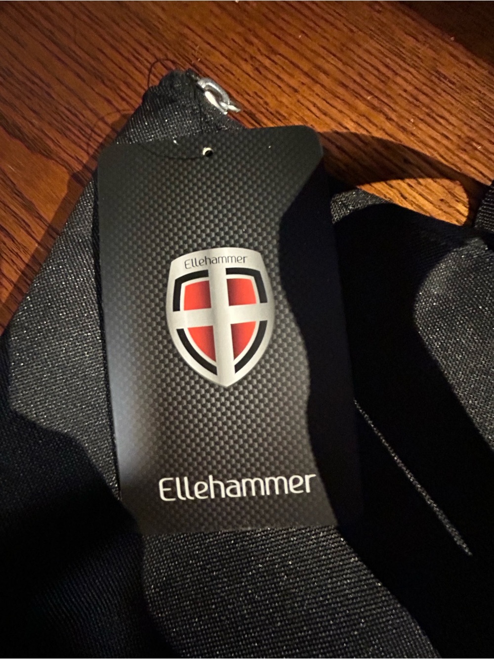 Ellehammer Black Tote Bag  with Shield Logo Tag